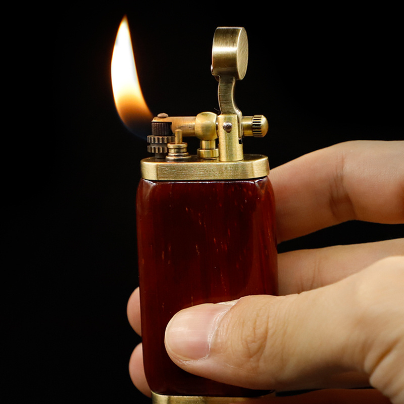 Classic portable cigar pipe lighter one flame flint smoking pipe lighter