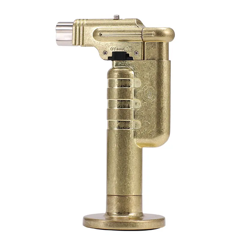 Classic Windproof Wholesale big Torch Lighter with safety lock hand gun lighter