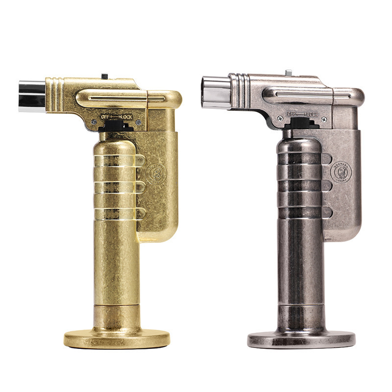 Guevara custom gas lighter gun metal shape classic fashionable gun torch lighter