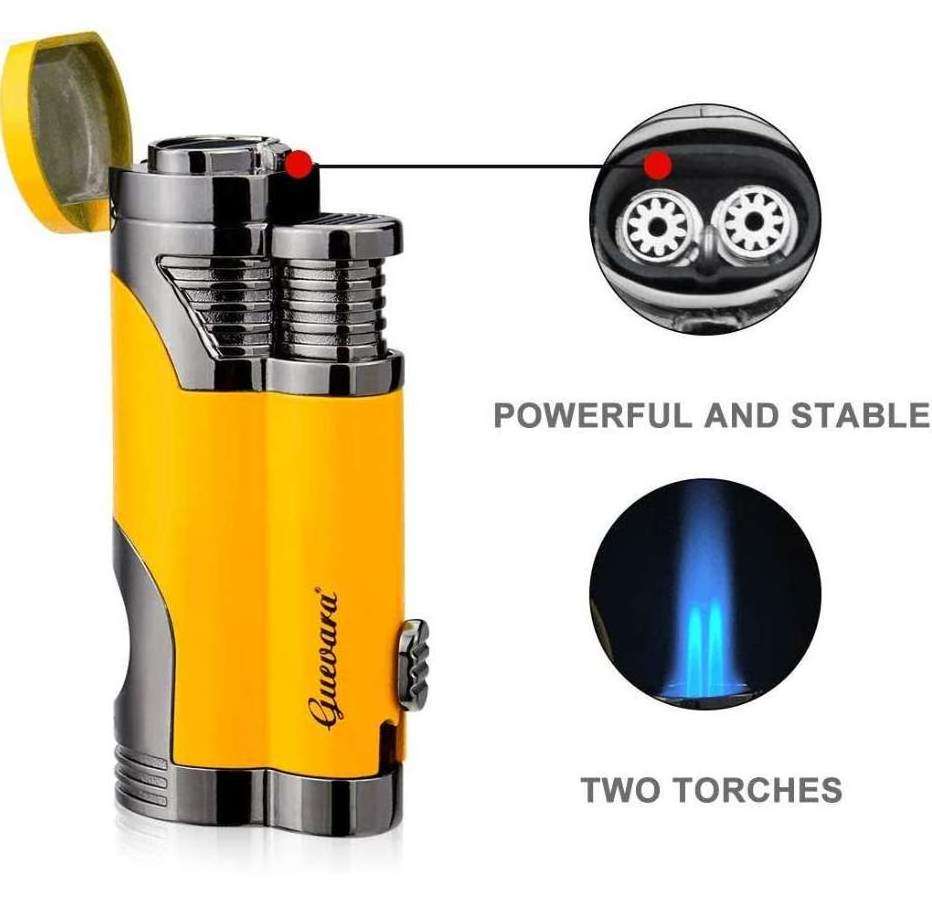 hot sell slim refillable metal lighter double windproof butane torch lighters