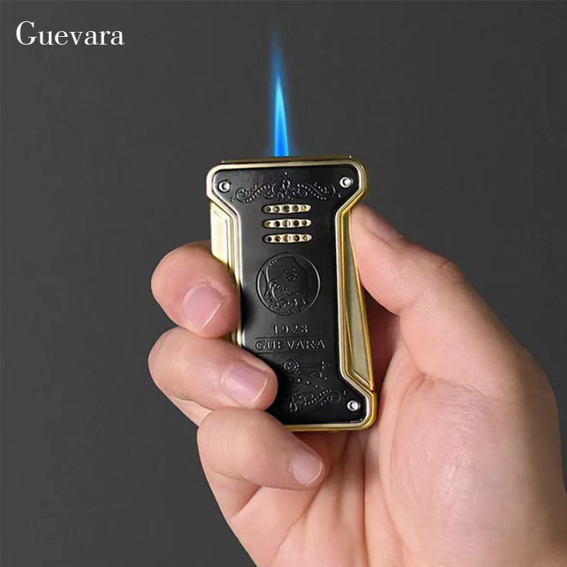 High-end gold Metal cigar cutter lighter ashtray holder puncher set cigar accessories gift sets