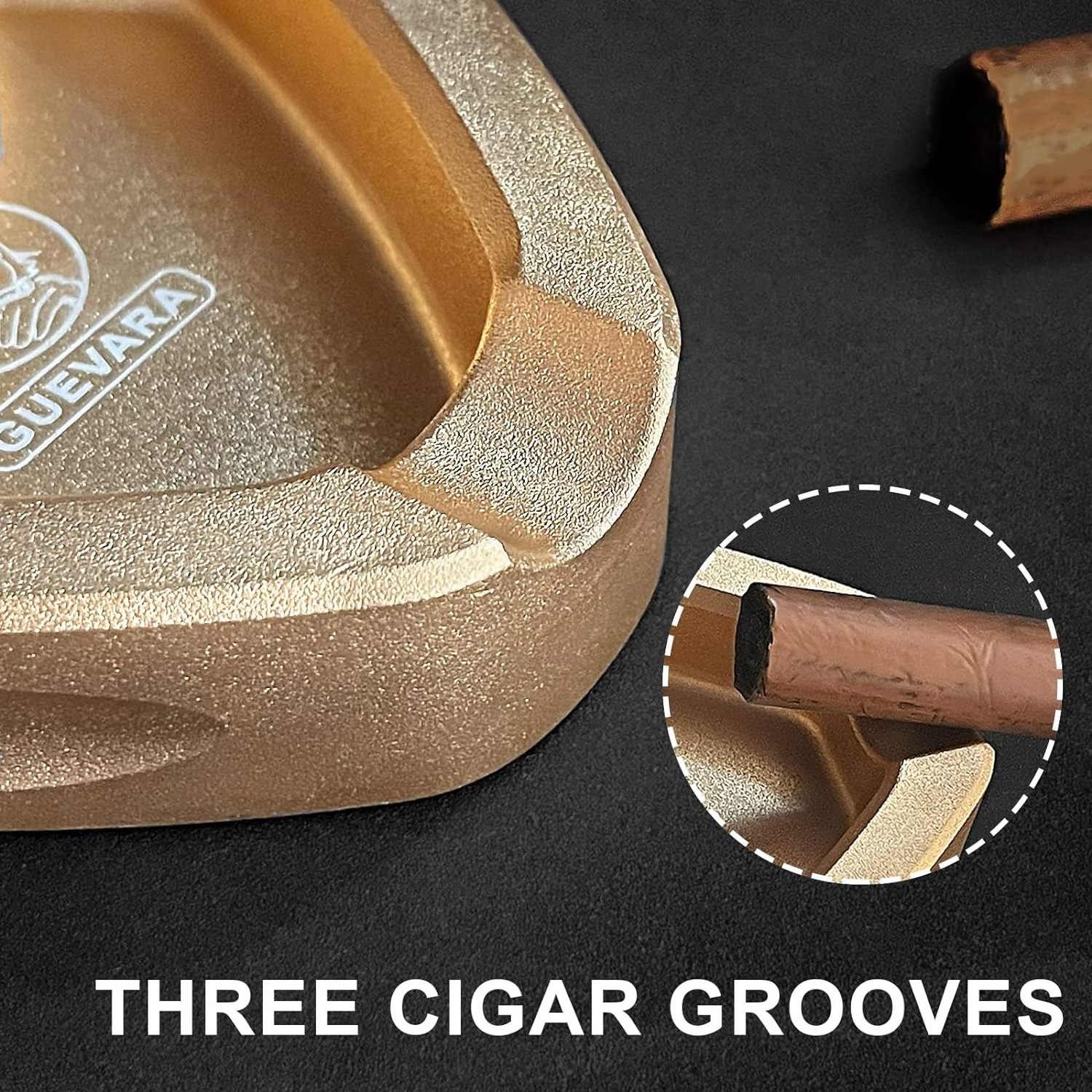 2023 new smooth touch windproof cool ashtray Aluminum cigar odorless ashtray