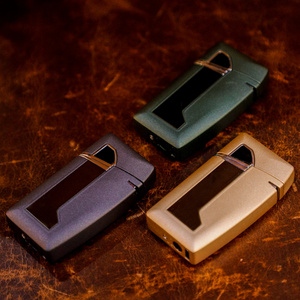 Promotional Business Gifts Windproof One Flame Touch Screen USB Electric Lighter for Cigar