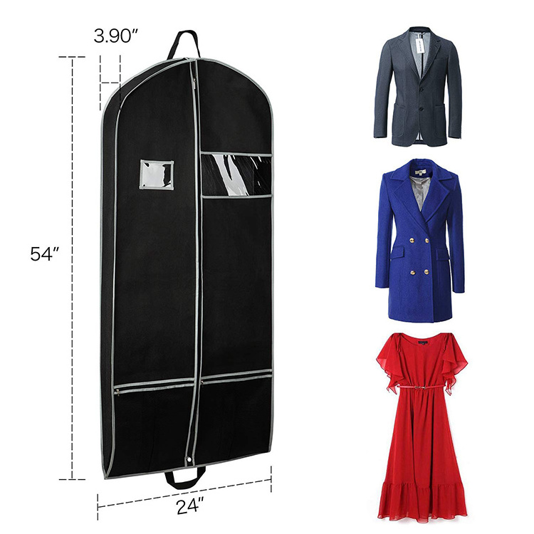 Eco Friendly Breathable Suit Cover Dress Clothes Suit Protector Garment Bag Storage Bags Customized Printed Non Woven Bag CN;ZHE