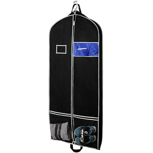 Eco Friendly Breathable Suit Cover Dress Clothes Suit Protector Garment Bag Storage Bags Customized Printed Non Woven Bag CN;ZHE