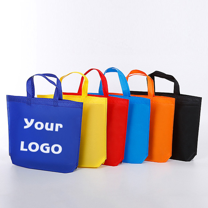 High Quality Custom Reusable Tote Bags Non-Woven PP Factory Price Promotional Shopping Bag with Logo for Gifts