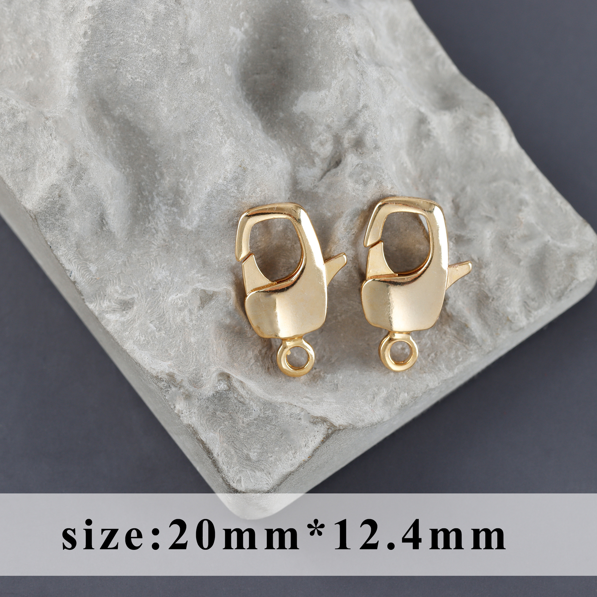 M824  Nickel Free Lobster Claw Clasp copper  Hooks  real 18K Gold Plated, DIY Necklace making accessories, 10pcs/lot