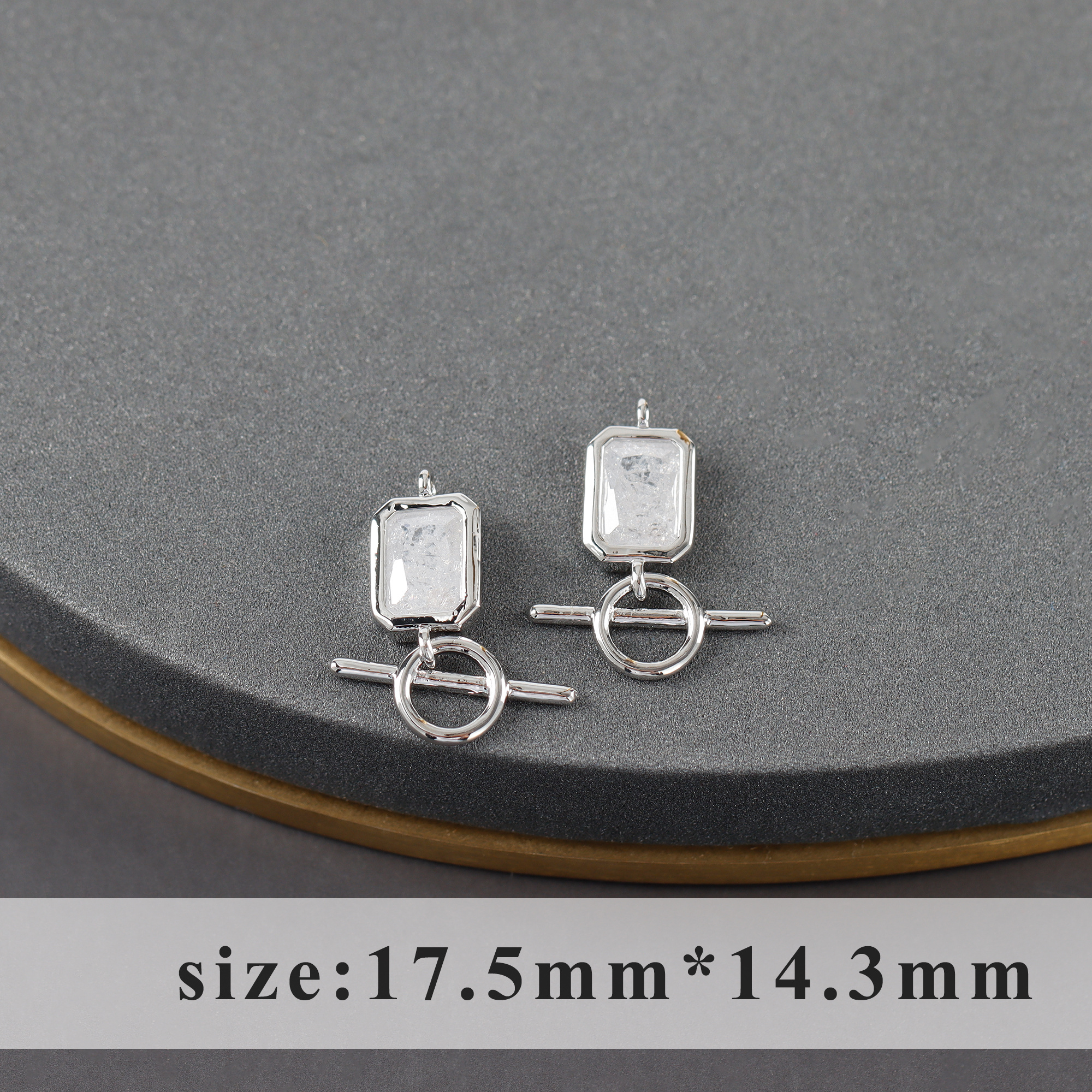 M1095   jewelry accessories,18k gold rhodium plated,copper,zircons,pass REACH,nickel free,diy chain connector,6pcs/lot