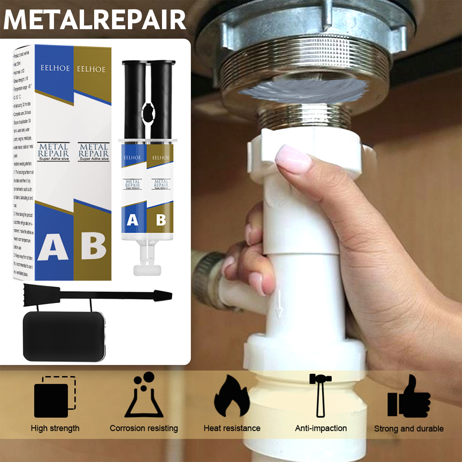 EELHOE OEM&ODM Adhesive Metal Glue Long Lasting Magic Metal Welding Glue Multipurpose Adhesive For Metal