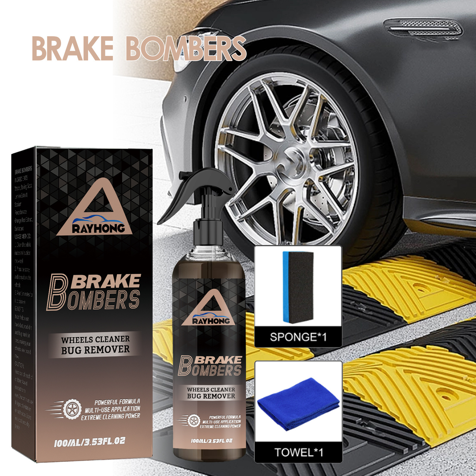 Rayhong Brake Clean Rust Remove Brake Dust Remover Powerful Clean Brake Clean Spray