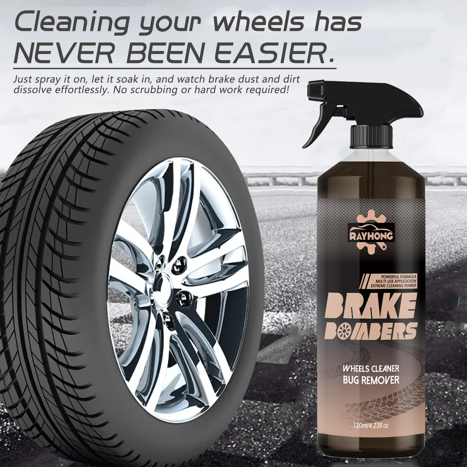 Rayhong Wheel Hub Cleaner Polishing Brake Cleaner Lubricating Wheel Cleaner For Cars