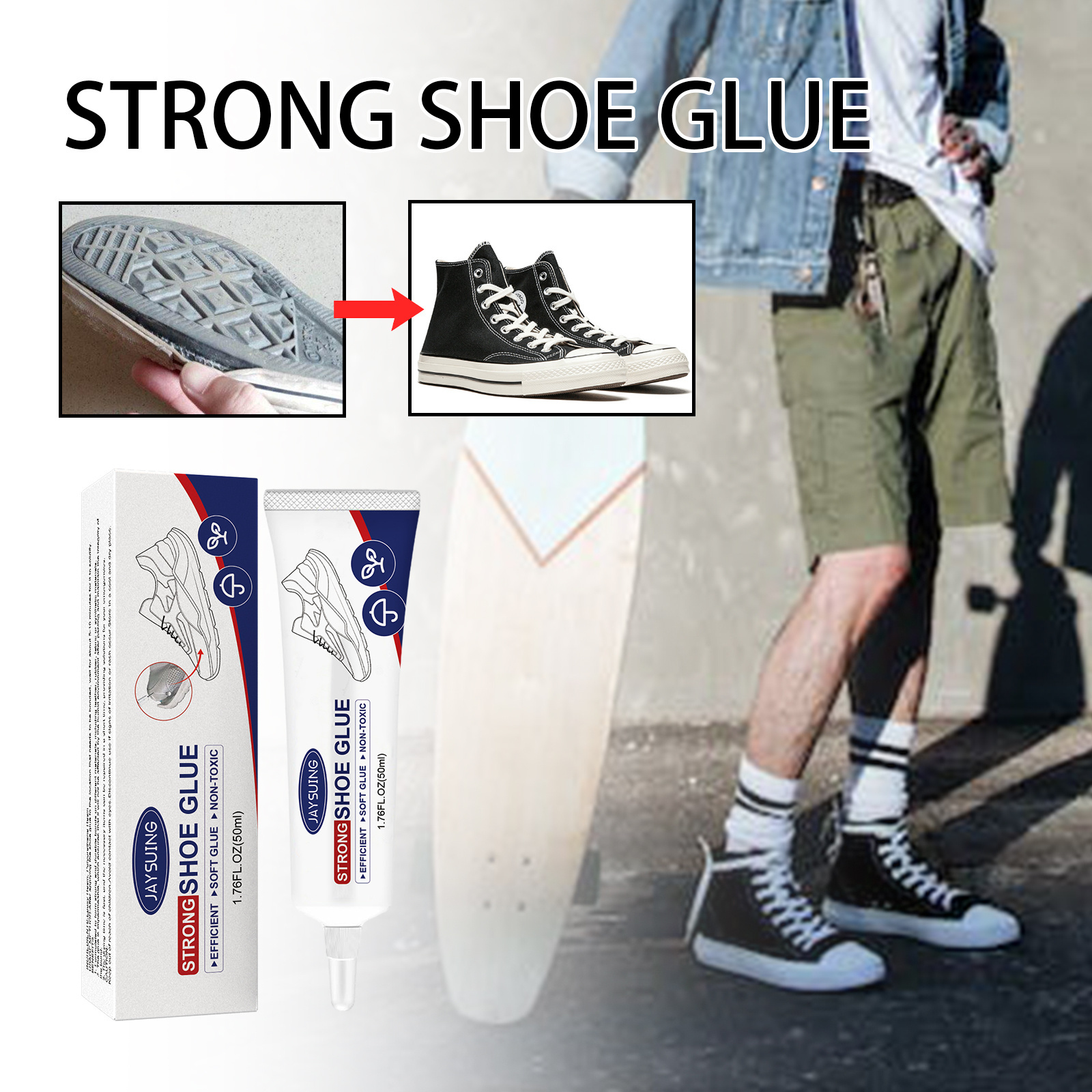 Jaysuing OEM&ODM Adhesive Shoe Sticker Multipurpose Super Glue Shoes Waterproof Glue For Brake Shoes