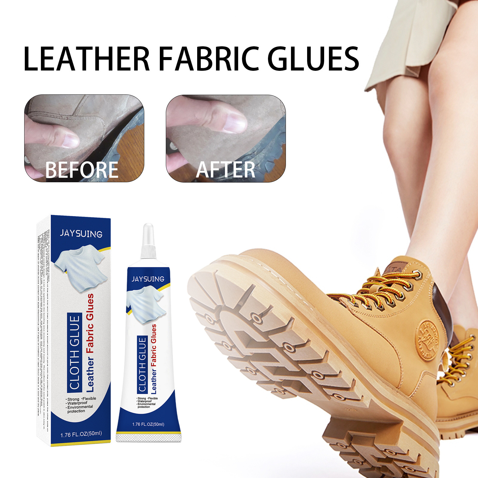 Jaysuing OEM&ODM Shoe Repair Glue Multipurpose Adhesive Letters Fabric Non-toxtic Adhesive Glue For Fabrics