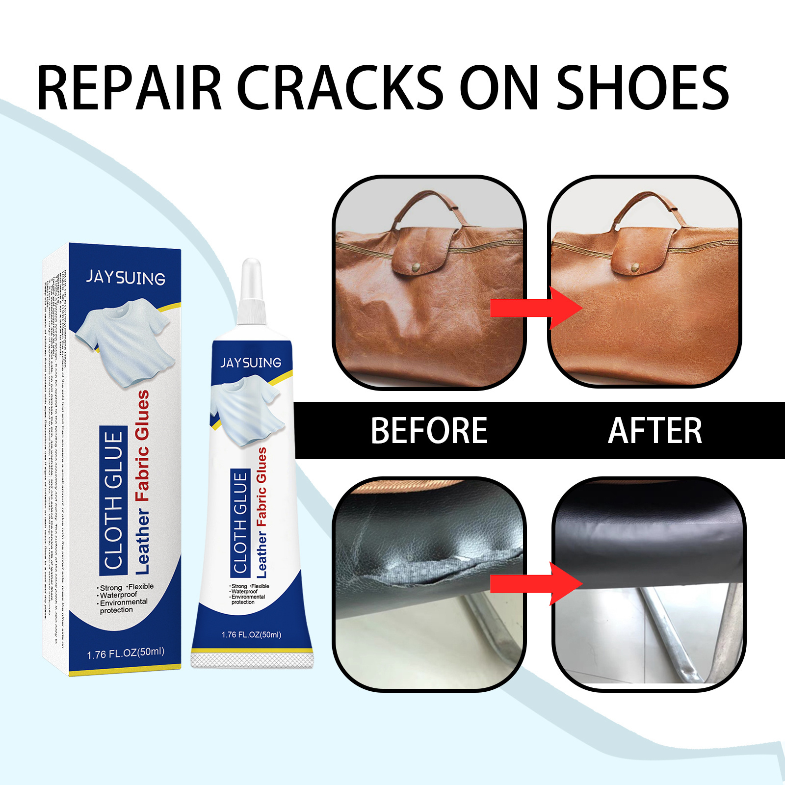 Jaysuing OEM&ODM Shoe Repair Glue Multipurpose Adhesive Letters Fabric Non-toxtic Adhesive Glue For Fabrics