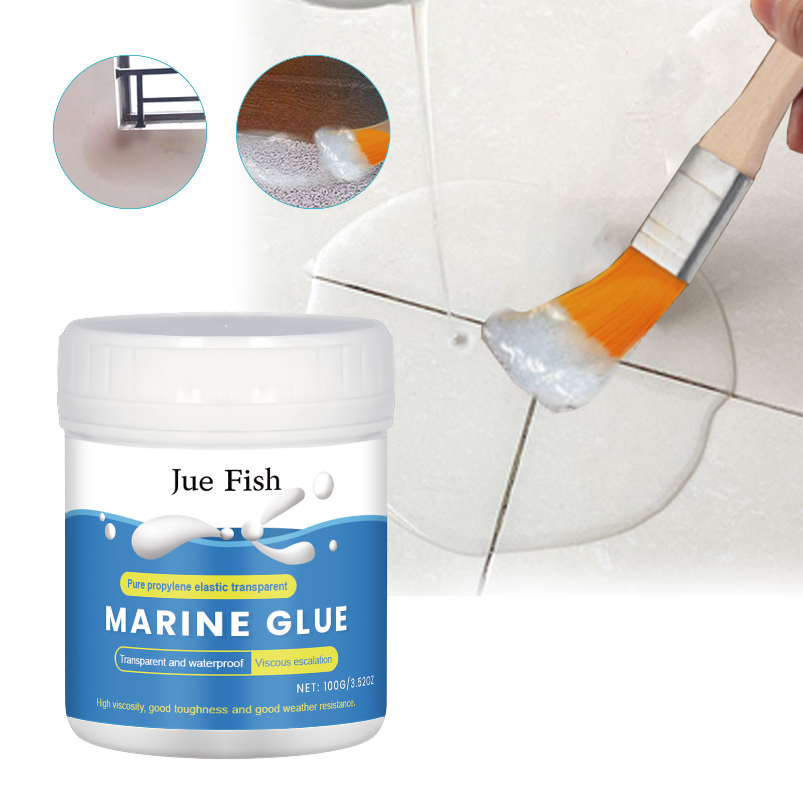 Jue-fish OEM&ODM Roof Paint Waterproof Coating Eco-friendly Marine Glue Non-toxtic Adhesive Glue For Marine