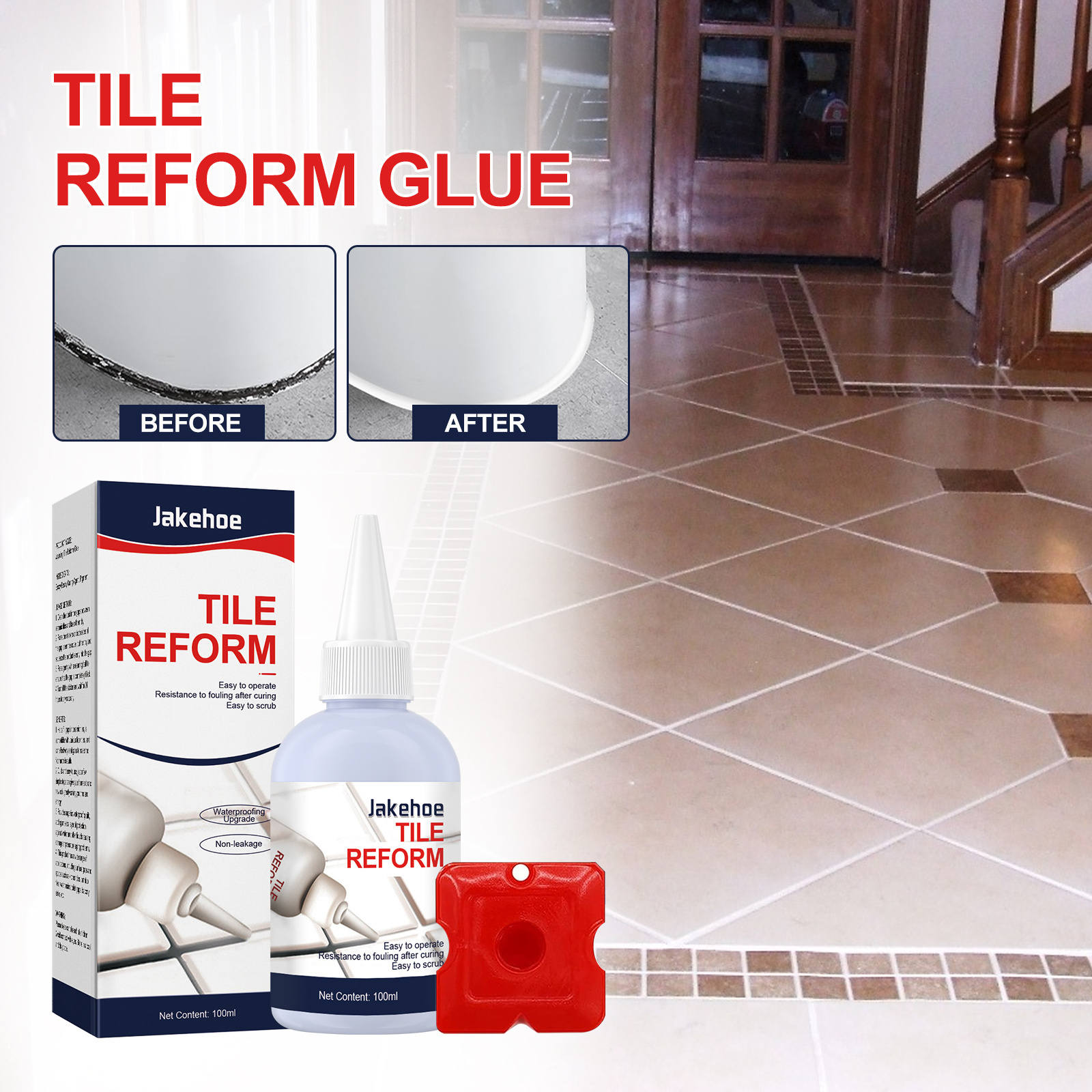 Jakehoe OEM&ODM Tile Repair Glue Epoxy Resin Glue Up Ceiling Tiles Waterproof Glue For Ceramic Tile