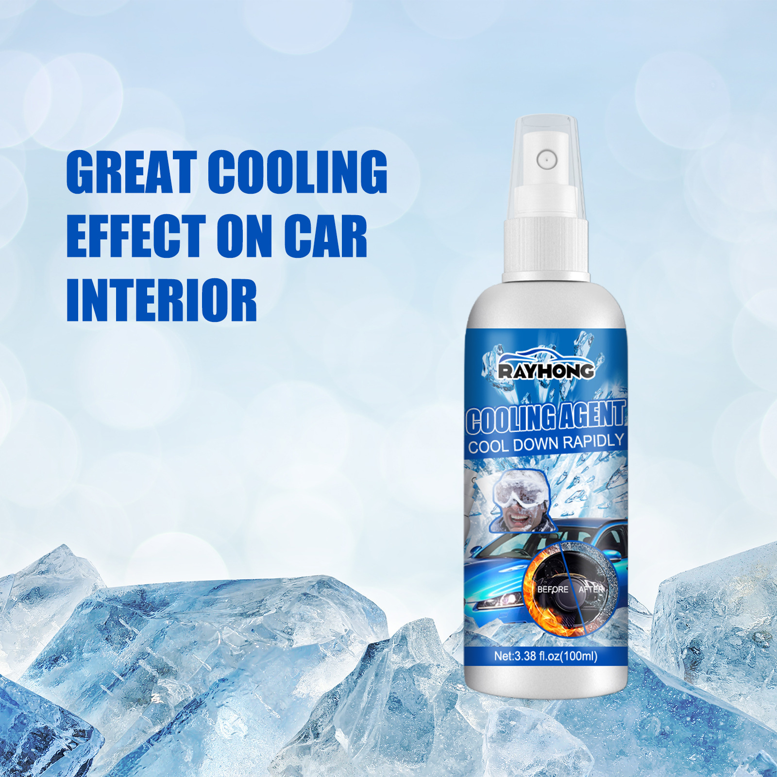 OEM ODM Car Freeze Spray Liquid Nitrogen Cold Spray For Sports Auto Temperature Removal Kit Liquid Car Cooling Spray