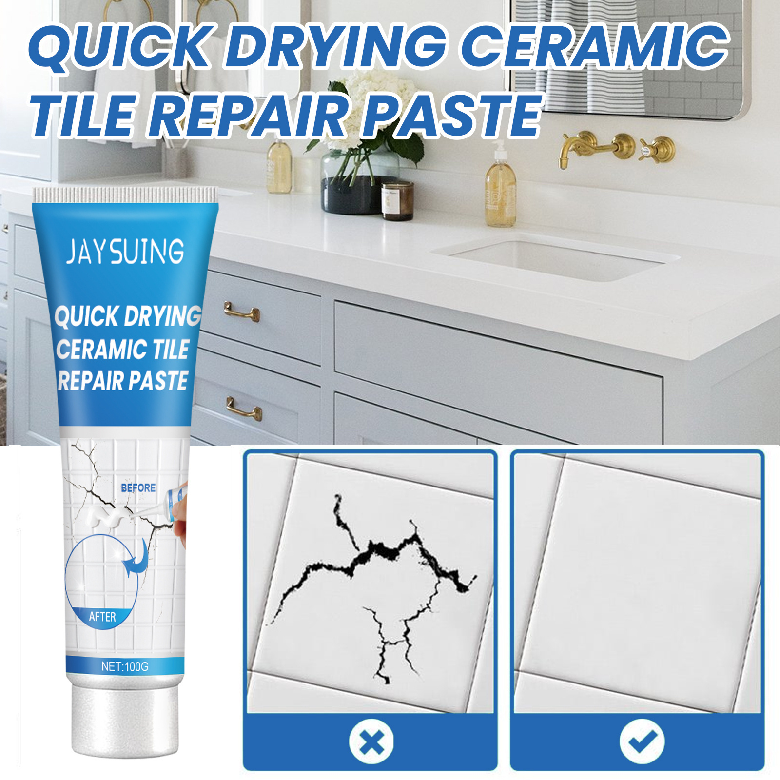 Jaysuing OEM&ODM Tile Gap Repair Tool Quick Dry Tile Gap Repair Ceramic Tile Gap Filler Repair Sealant