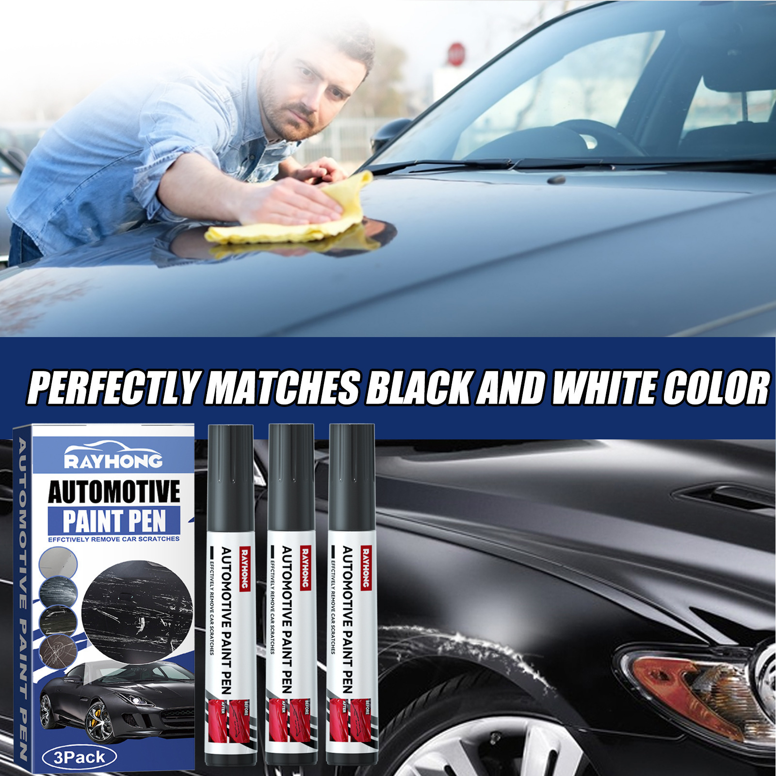 Car Mending Fill Paint Pen Tool Professional Sustainable Waterproof Touch Up Car Paint Repair Coat Painting Scratch Remover Pen