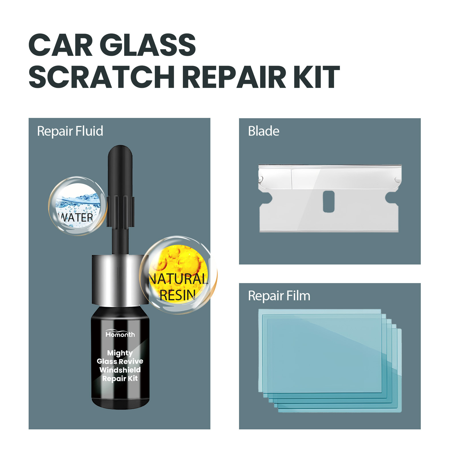 Homonth OEM&ODM Windshield Repair Kit Removal Tool Resin Kit Repair Windshield Quick Professional Glass Repair Kit