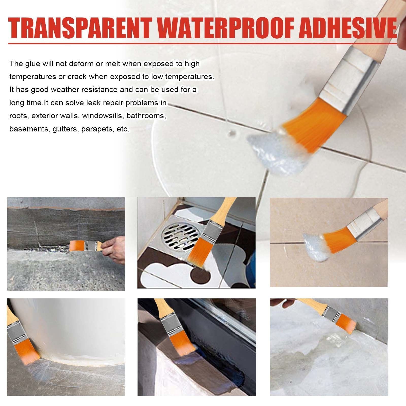 Jaysuing Bathroom Waterproof Sealant Glue Useful Invisible Waterproof Insulating Sealant Quick Flexible Waterproof Glue