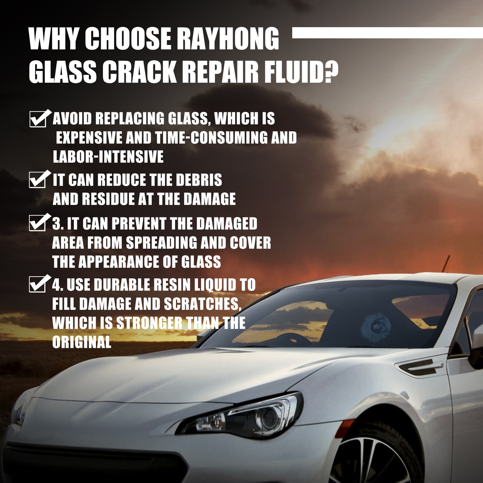 Car Windshield Cracked Repair Tool Windscreen Scratch Crack Restore Auto Window Repair Upgrade Auto Glass Nano Repair Fluid