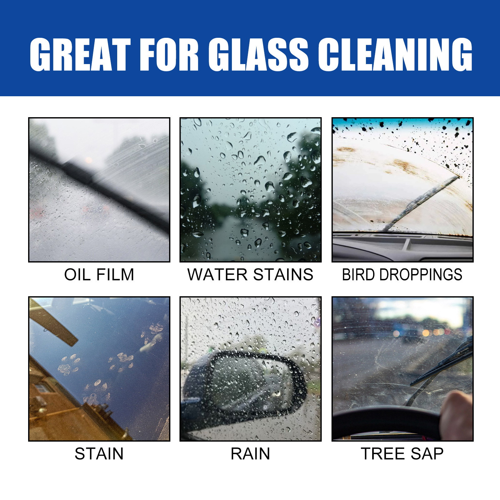 Rayhong OEM&ODM Glass Shower Cleaner Windshield Window Glass Cleaner Liquid Car Glass Cleaner