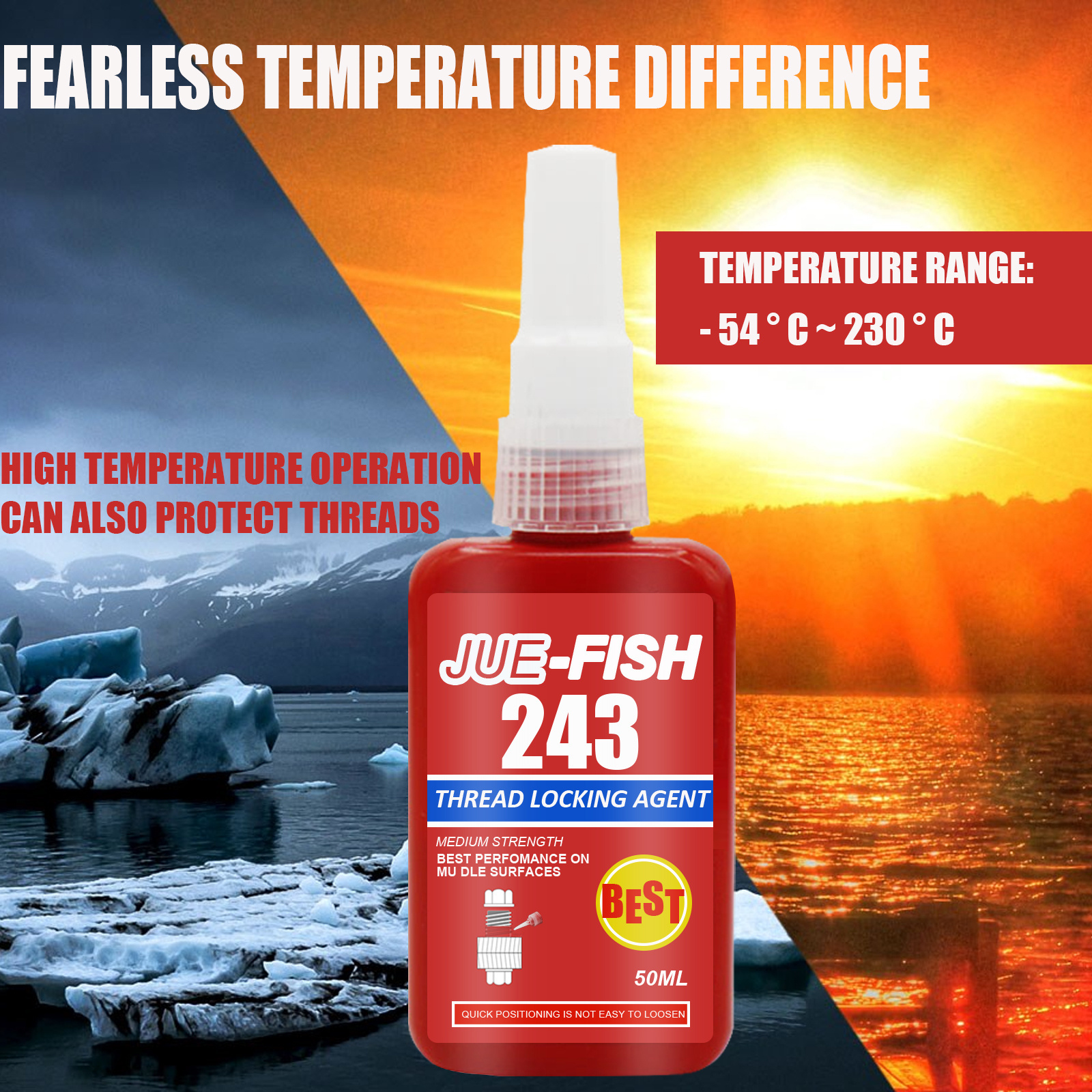 Jue-fish OEM&ODM Hot Melt Glue Thread Multipurpose Adhesive Thread Lock Sealant Fearless Thread-locking Agent