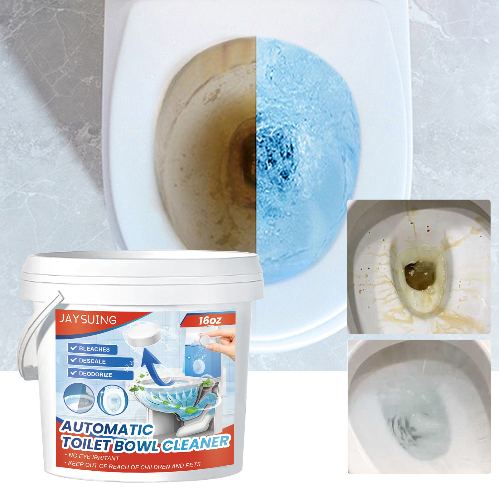 Jaysuing OEM&ODM Self Cleaning Toilet Quick Disposable Toilet Cleaning Refill Solid Toilet Cleaning Ball