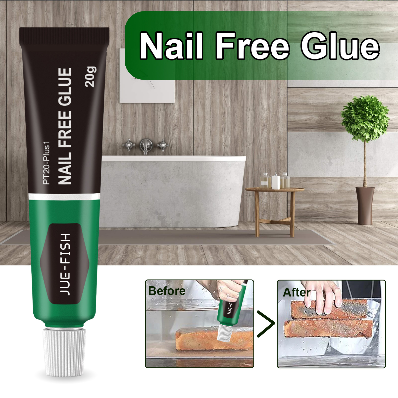 Jue-fish OEM&ODM Nail-free Glue Strong Adhesive Quick Dry Nail-free Glue Multipurpose Strong Nail-free Glue