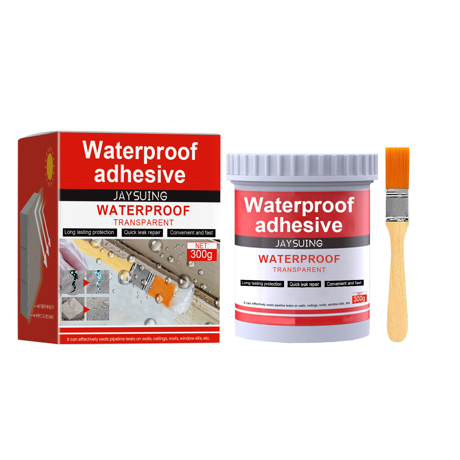 Jaysuing Bathroom Waterproof Sealant Glue Useful Invisible Waterproof Insulating Sealant Quick Flexible Waterproof Glue