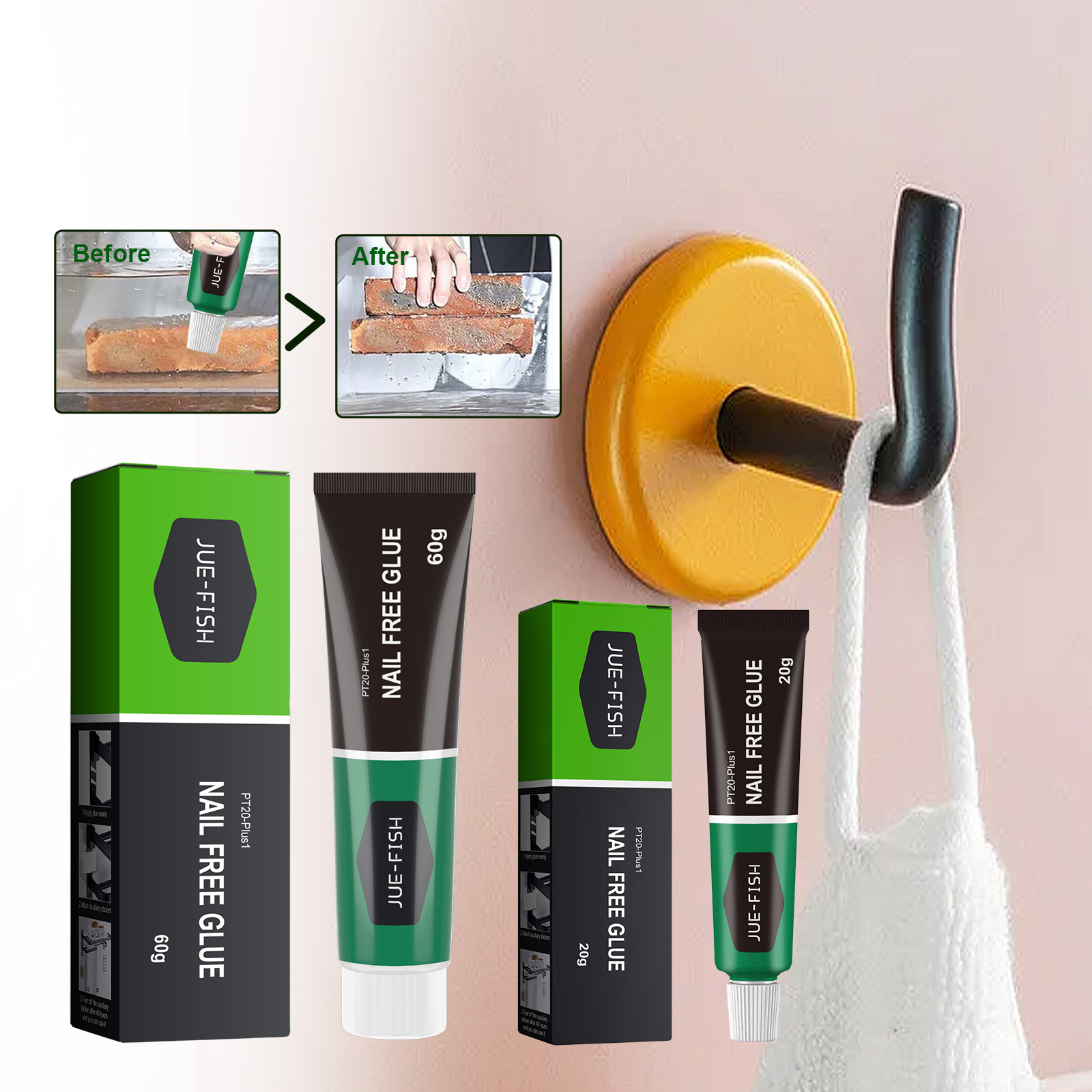 Jue-fish OEM&ODM Nail-free Glue Strong Adhesive Quick Dry Nail-free Glue Multipurpose Strong Nail-free Glue