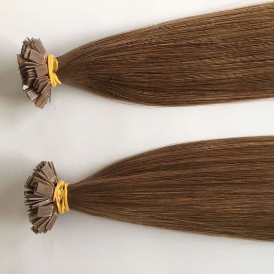 Super Double Drawn Hair Keratin FlatTip Extensions 20inch-30inch Blonde PreBonded Glue Hair Extensions