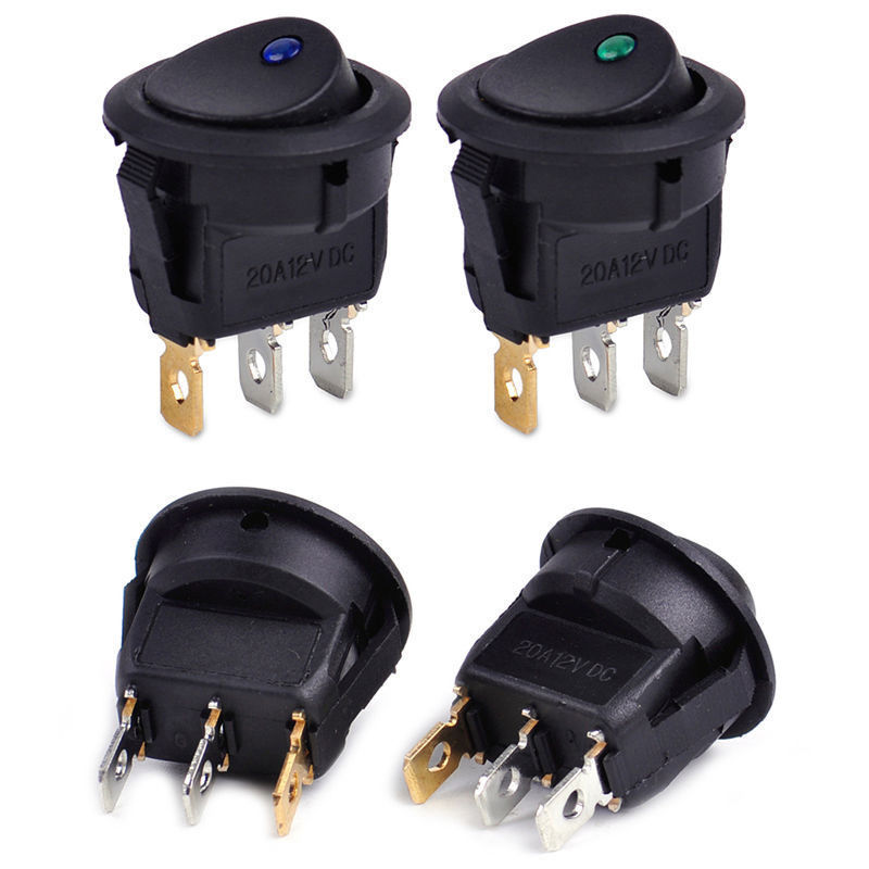 12V ON/OFF Round Rocker Switch with led 20A