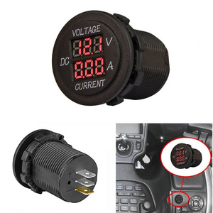 12-24V LED Dual Digital Volt Meter Gauge Voltmeter  with Ammeter