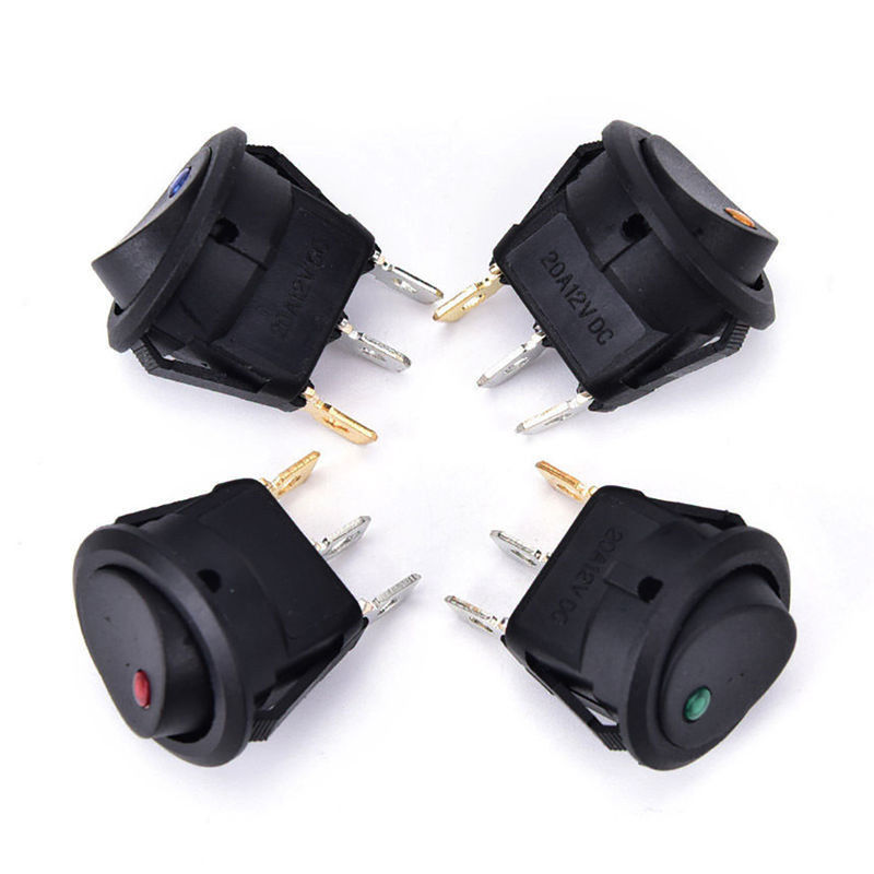 12V ON/OFF Round Rocker Switch with led 20A