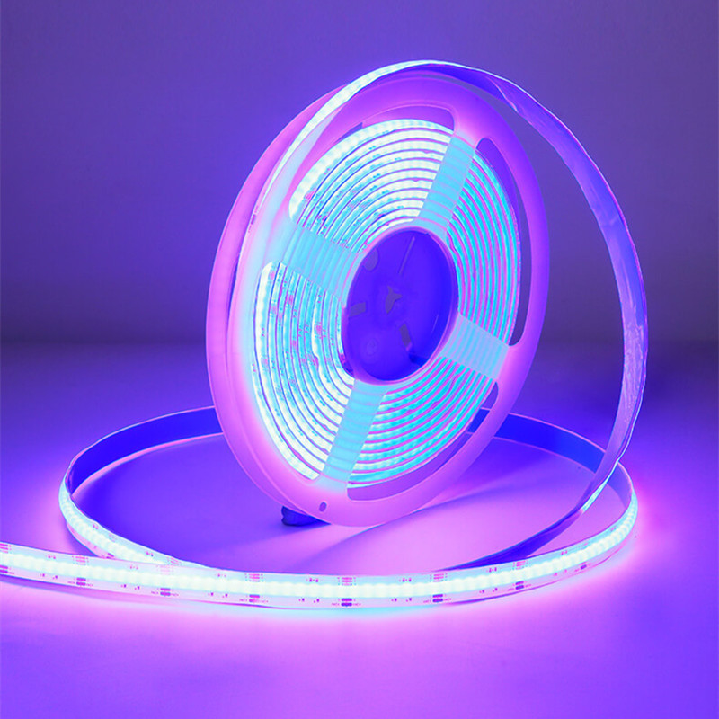 dream colour cob rgb running led strip 24v remote control 720leds/m smart rgbic led strip light rgb light for decoration