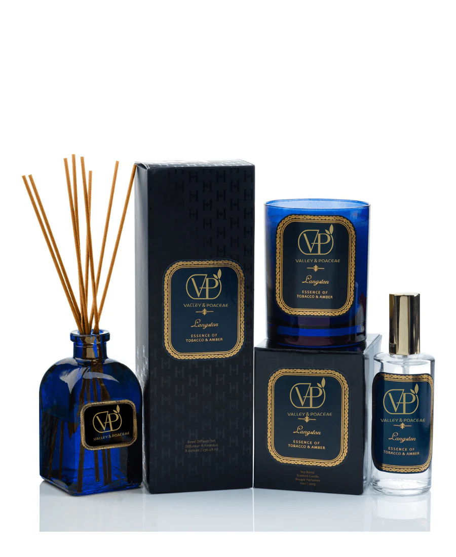 wholesale  luxury design Hot sale Custom Aromatherapy Oil Gift Reed Diffuser home decor and Fall Perfume Scented Candle Set