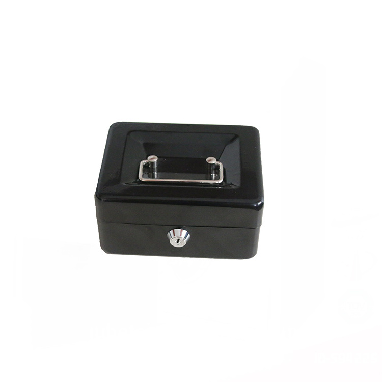 Portable Metal Money Safe Cash Box with Combination Lock or Key Lock Box