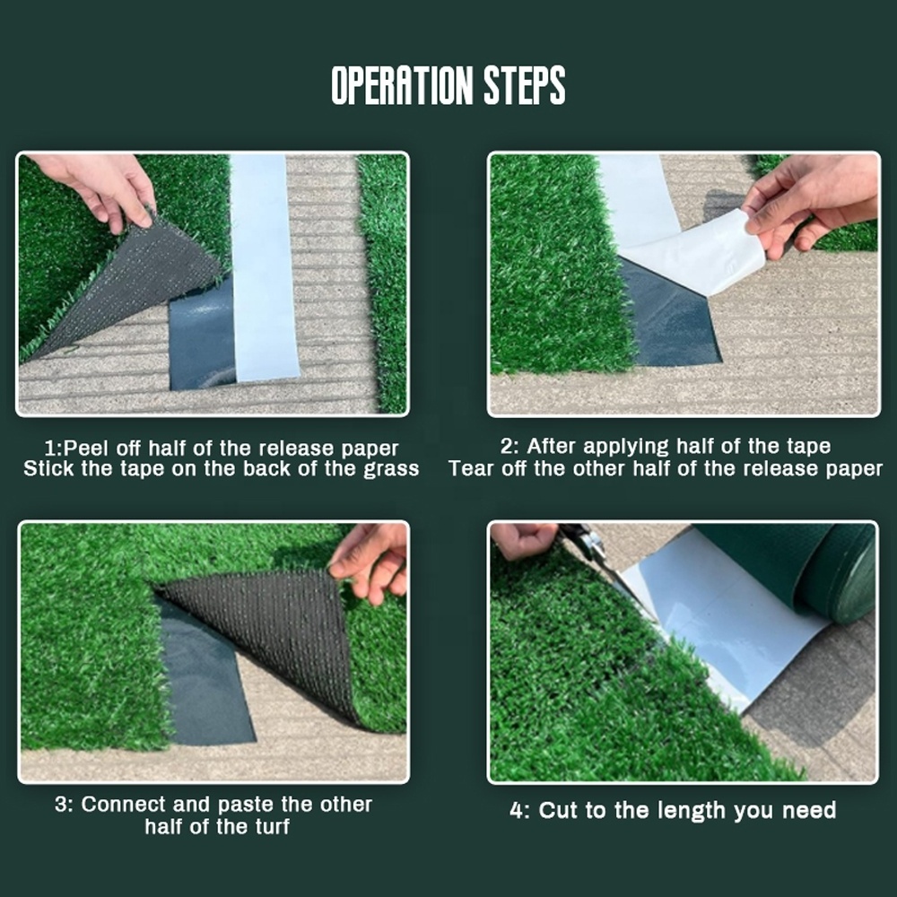 Free Sample Strong Self-Adhesive PE Lawn Joining Tape Single Side Hot Melt for Artificial Grass Seaming Waterproof Feature