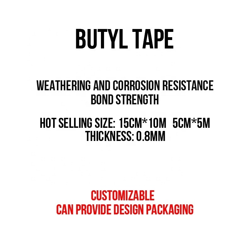 Butyl Tape Black  Rubber Caulk Tape - Perfect Butyl Tape RV Window Sealant Tap