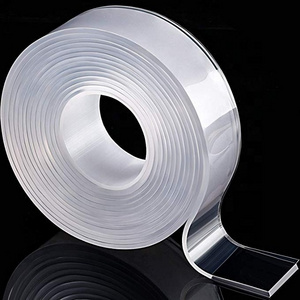 Double Sided Tape Heavy Duty, Nano Removable Washable Gel Grip Tape, Clear Sticky Adhesive Mounting Tape