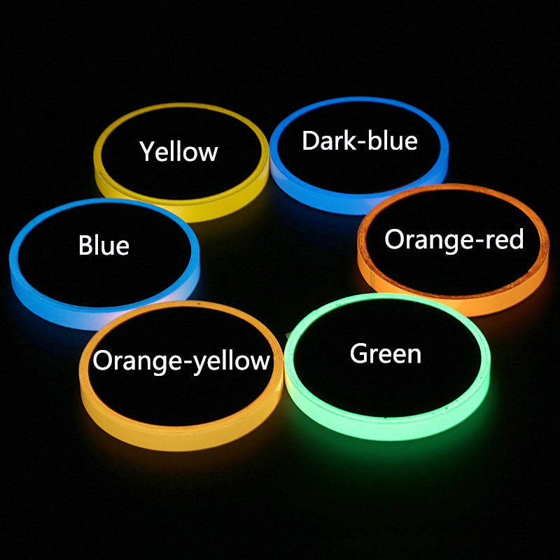 Waterproof photoluminescent/luminous duct tape stickers that glow in the dark are suitable for Halloween party costumes