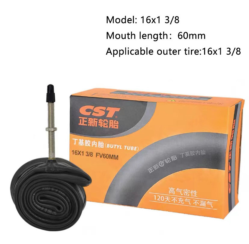 Bicycle Accessories Parts CST 16 inch Cycle Butyl Rubber Inner Tubes for Bicycle Tube Road Bike Inner Tube 16x1 3/8