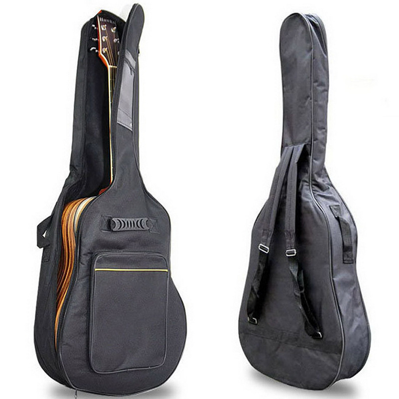 Waterproof Guitar Case Double Strap Padded Black Guitar Case Durable Backpack Shoulder Strap Classical Guitar Bag For 40