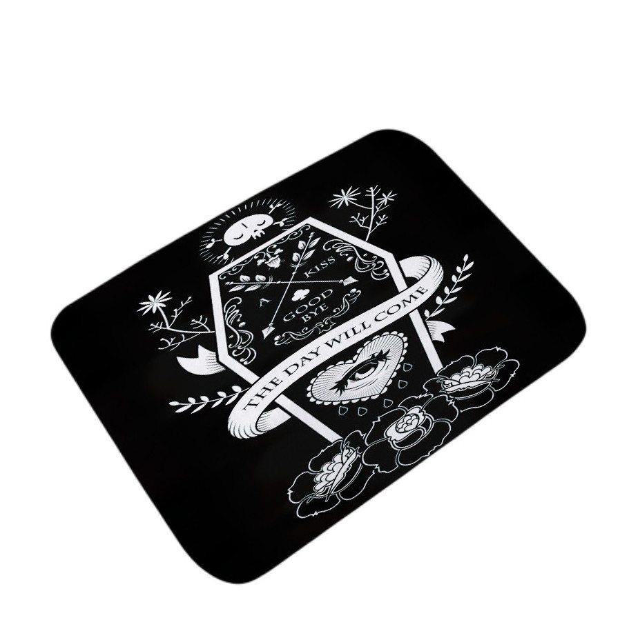 Wholesale Modern Door Mat Gothic Demon 40x60 cm Printing Home Decorative Mat Floor Skeleton For Kitchen