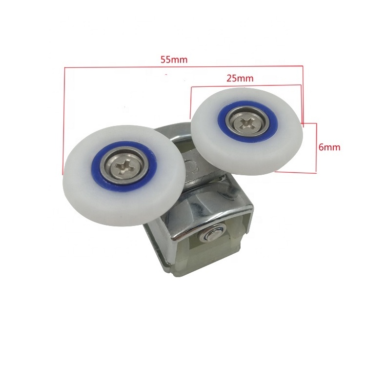 GUIDA 712010 Stainless Steel Pulley Shower Cabinet Rollers Sliding Hanging Door Wheels