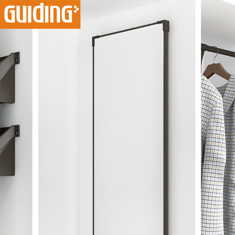 Dressing Wardrobe Pull Out Mirror Pivoted 90 Degree Dressing Mirror Rack With Cabinet Storage