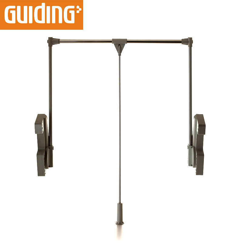 Pull Drop Down Single Simple Pole Telescopic Clothes Drying Rack Pull Down Wardrobe Hanger