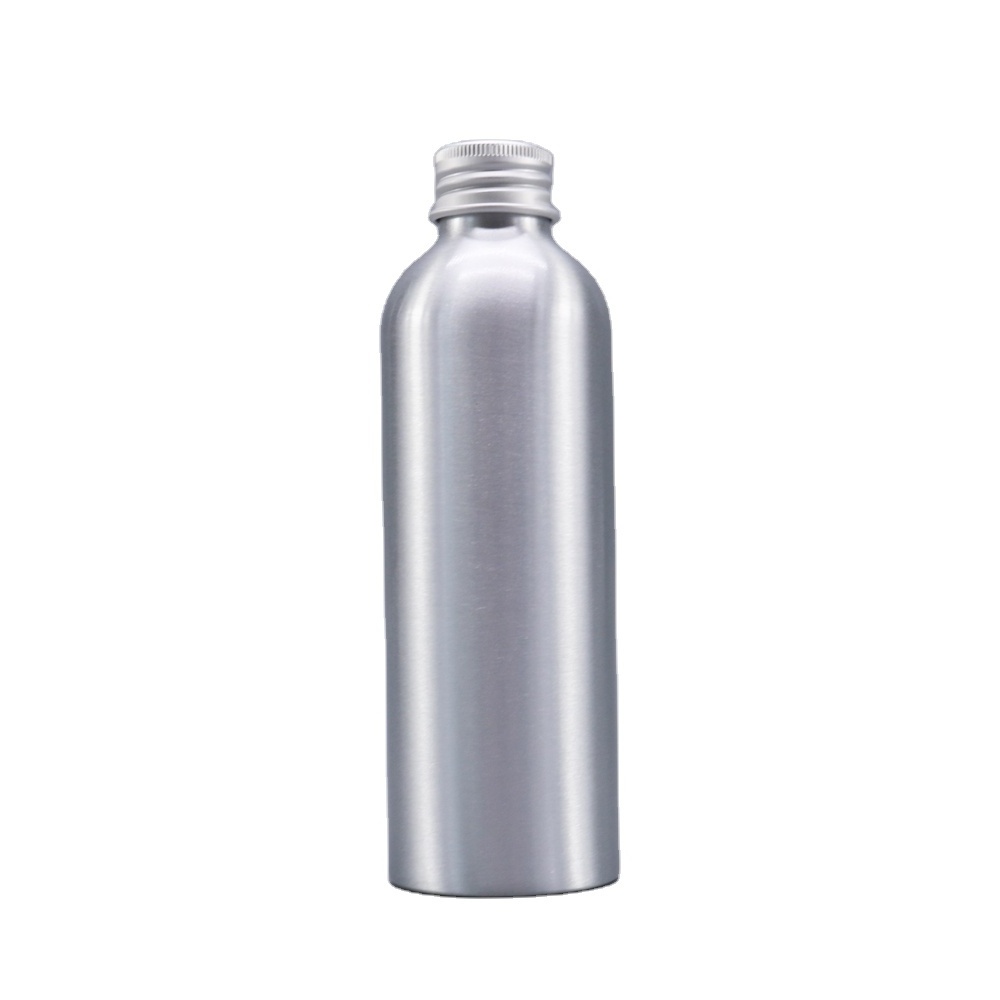 150ml 200ml 250ml 300ml 500ml aluminium bottle with metal silver screw cap